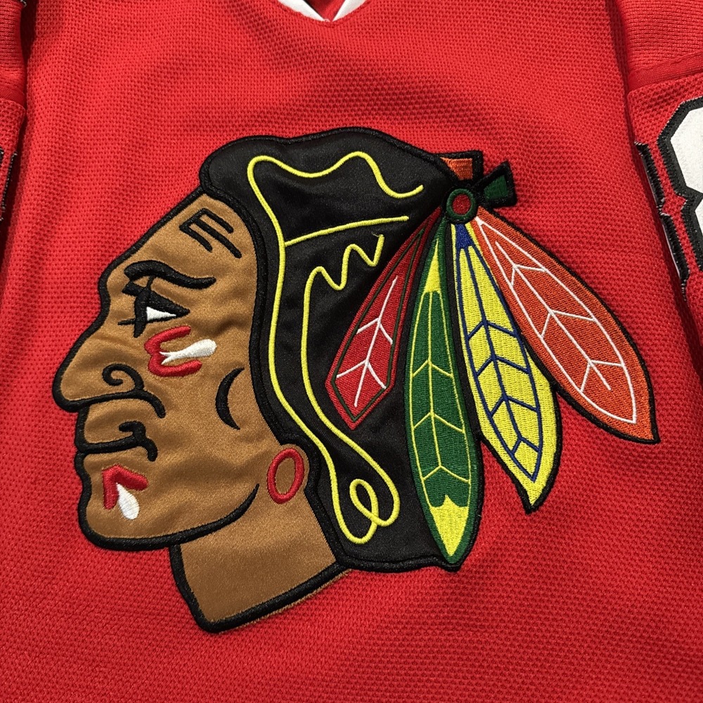Patrick Kane Chicago Blackhawks Reebok Premier Home Red Jersey Stitch Youth S/M - Picture 3 of 9